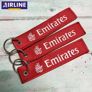 5 PCs Red Emirates Airlines Key Chains - Durable and Stylish