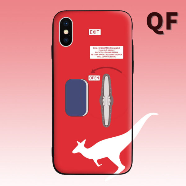 QF Boeing 747 - Kangaroo Aircraft Door Style Phone Case - Perfect Gift for Aviation Fans