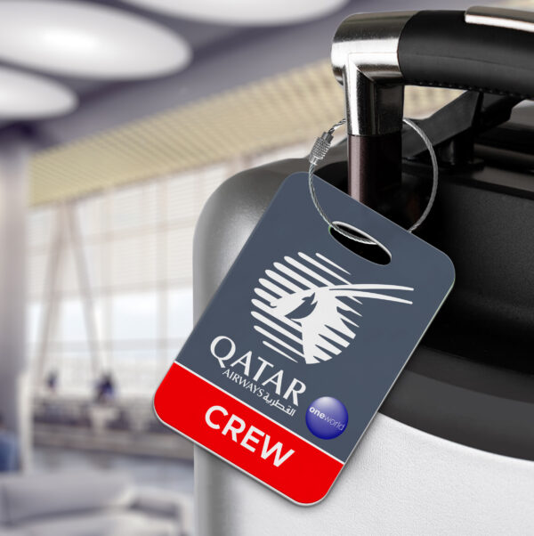 Qatar Grey Crew - Luggage tags